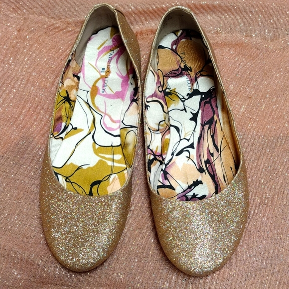 Faded Glory Shoes Shimmering Gold Ballerina Flats Poshmark